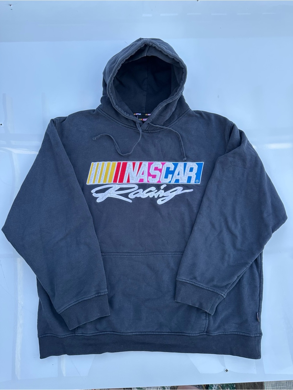 Nascar Black Hoodie with Multicolor Racing Logo